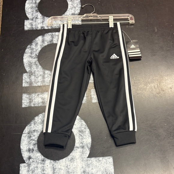 adidas Other - Adidas Kids Black Joggers with White Stripes 3T